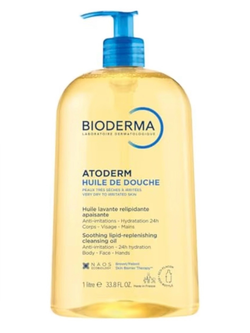 Bioderma Atoderm Shower Oil, Cleansing Oil For Face & Body, Cleansing Oil